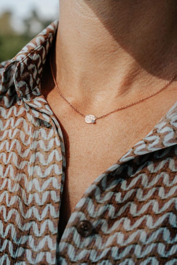 Gouden Collier met Diamant - Afbeelding 2