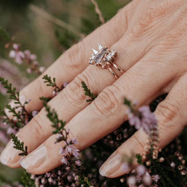 18 kt geel- en witgouden statement ring - Afbeelding 2