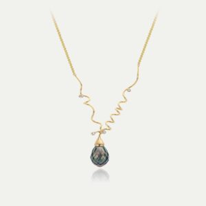 Gouden collier met Tahiti parel