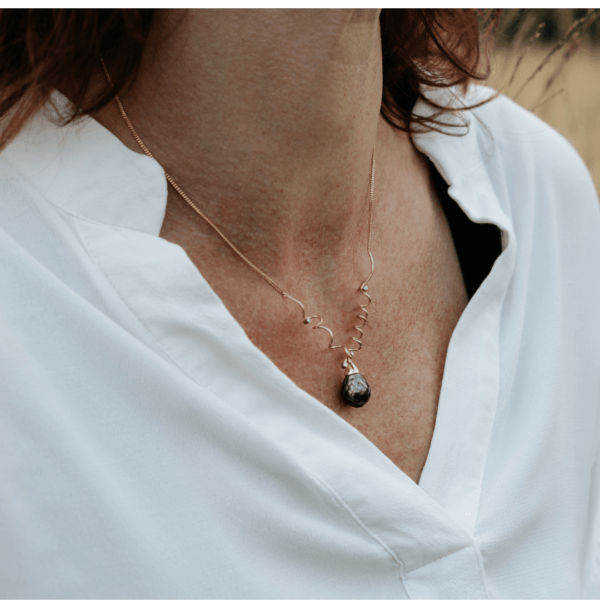 Gouden collier met Tahiti parel - Afbeelding 2