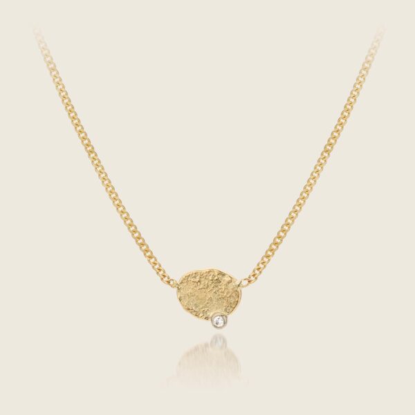 Gouden Collier met Diamant - Afbeelding 3
